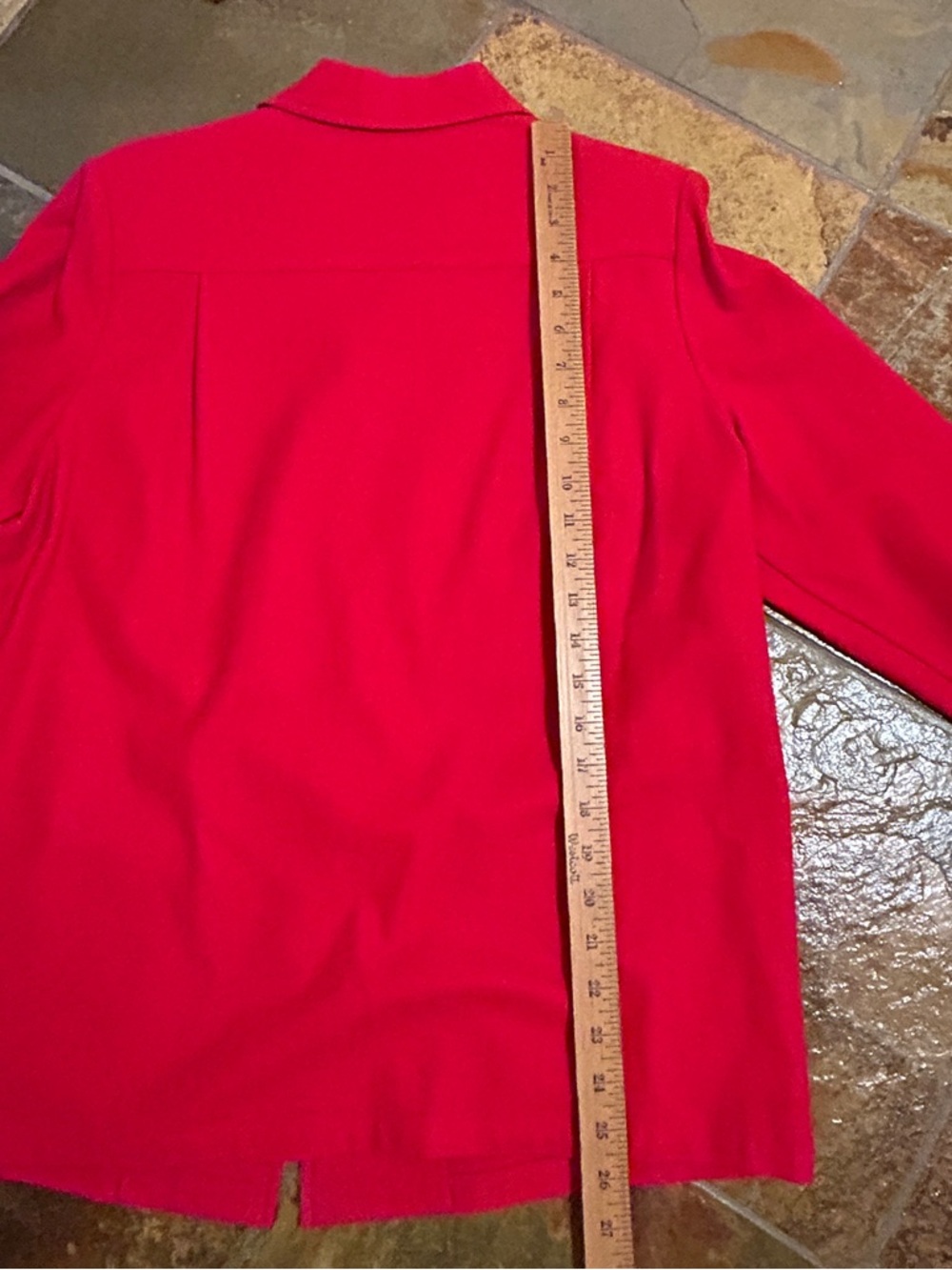 Pendleton Red Wool Blend Blazer Women M Made in USA Button Front Career Classic - Picture 4 of 6